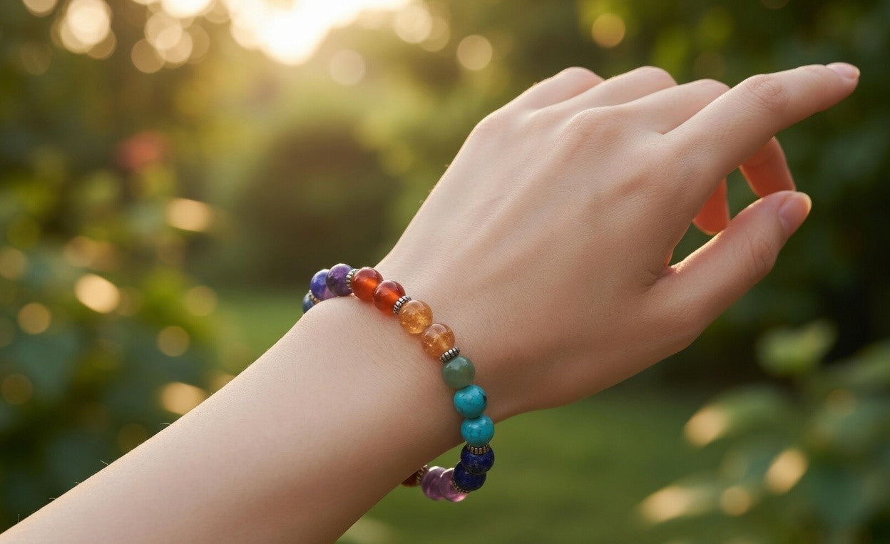 Seven Chakra Healing Crystal Bracelet