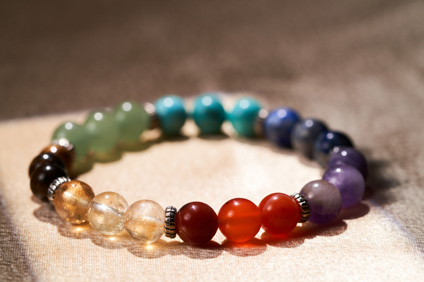 Seven Chakra Healing Crystal Bracelet